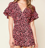 Pink Leopard Romper