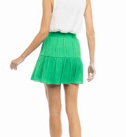 Ruched Waist Mini Flare Skirt