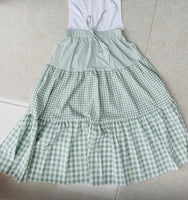 Mint Gingham Skirt