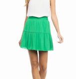 Ruched Waist Mini Flare Skirt