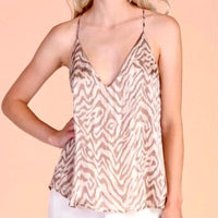 Iridescent Toyger Lurex Chiffon Cami Top